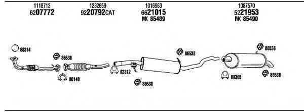 WALKER FO75024 Система випуску ОГ