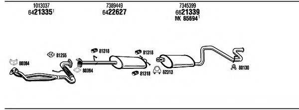 WALKER FO79002 Система випуску ОГ