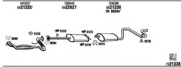 WALKER FO80130 Система випуску ОГ