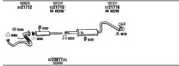 WALKER FO80134 Система випуску ОГ