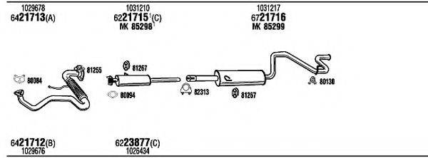 WALKER FO80135 Система випуску ОГ