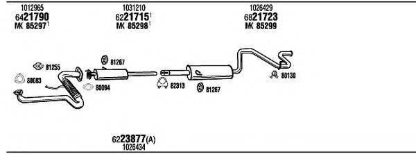 WALKER FO80136 Система випуску ОГ