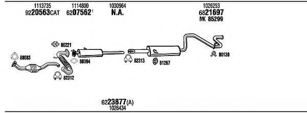 WALKER FO80149 Система випуску ОГ