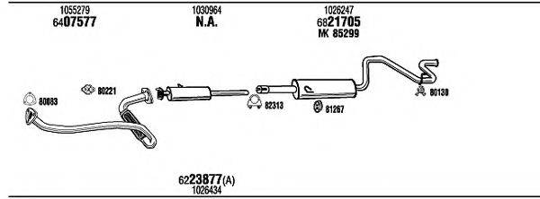 WALKER FO80161B Система випуску ОГ