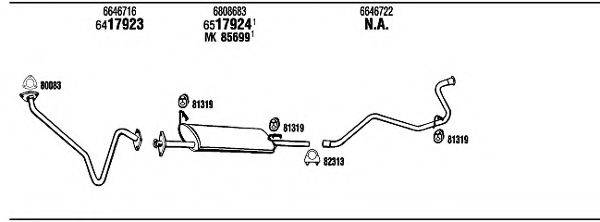 WALKER FO80557 Система випуску ОГ