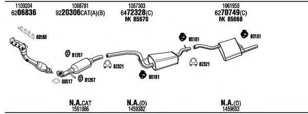 WALKER FOH09645 Система випуску ОГ