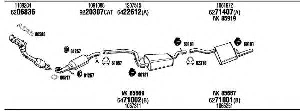 WALKER FOH09646 Система випуску ОГ