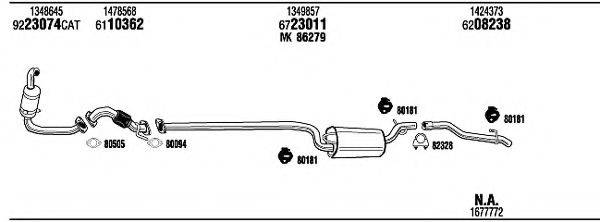 WALKER FOH22528 Система випуску ОГ