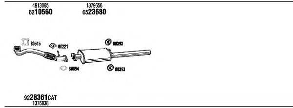 WALKER FOH29970 Система випуску ОГ