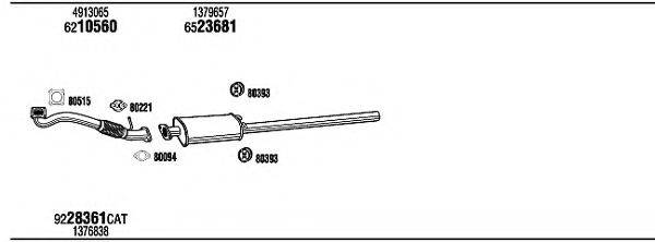 WALKER FOH30418 Система випуску ОГ