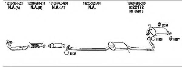 WALKER HO60110 Система випуску ОГ