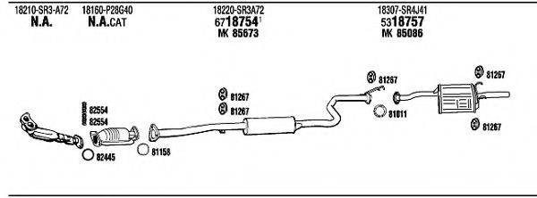 WALKER HO61089 Система випуску ОГ