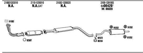 WALKER LD40021 Система випуску ОГ