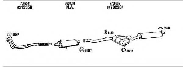 WALKER LN40007 Система випуску ОГ