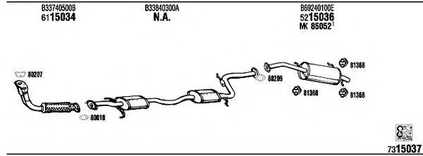 WALKER MA40023 Система випуску ОГ