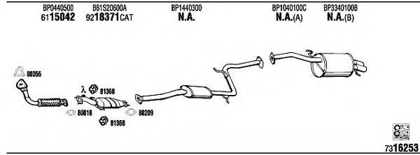 WALKER MA40044 Система випуску ОГ