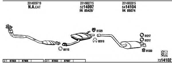 WALKER MB19007 Система випуску ОГ