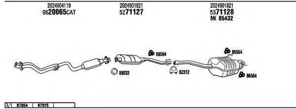 WALKER MB20046 Система випуску ОГ