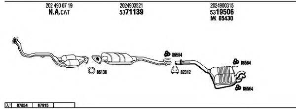 WALKER MB20066 Система випуску ОГ