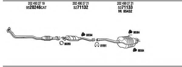 WALKER MB22026 Система випуску ОГ