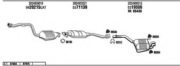 WALKER MB23022 Система випуску ОГ