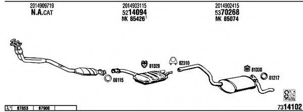 WALKER MB30015 Система випуску ОГ