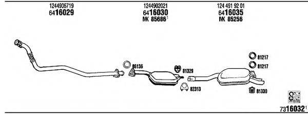 WALKER MB30358 Система випуску ОГ