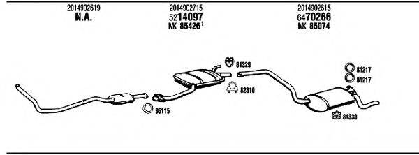 WALKER MB30603 Система випуску ОГ