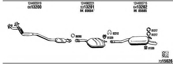 WALKER MB43311A Система випуску ОГ