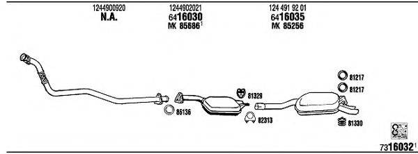 WALKER MB43320 Система випуску ОГ