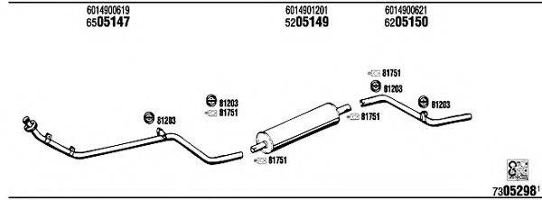 WALKER MB83001 Система випуску ОГ