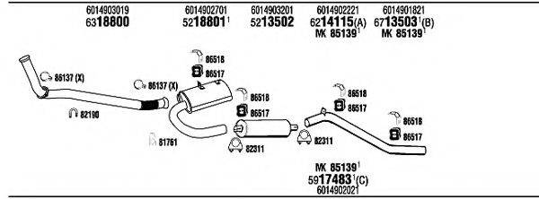 WALKER MB83082A Система випуску ОГ