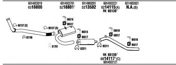 WALKER MB83083B Система випуску ОГ