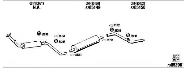 WALKER MB84002 Система випуску ОГ