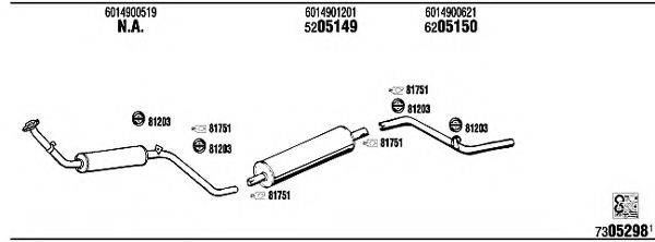 WALKER MB84003 Система випуску ОГ