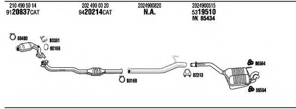 WALKER MBH10966 Система випуску ОГ