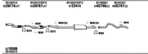 WALKER MBH14821 Система випуску ОГ