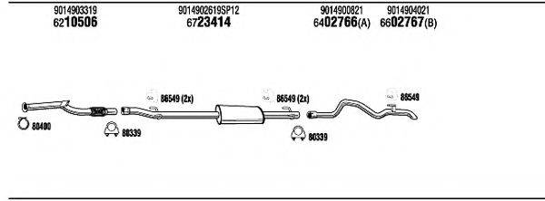 WALKER MBH14831 Система випуску ОГ