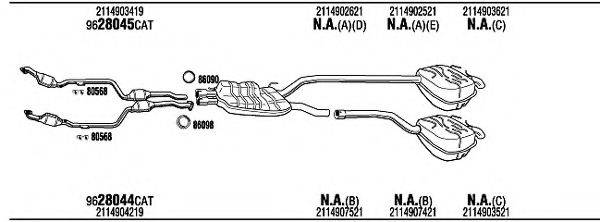 WALKER MBH16565 Система випуску ОГ