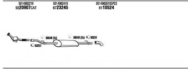 WALKER MBT04686 Система випуску ОГ