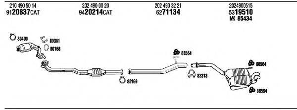 WALKER MBT08888 Система випуску ОГ