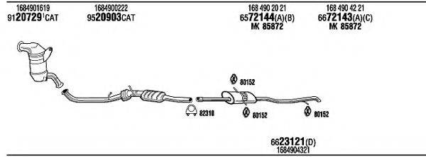 WALKER MBT15835 Система випуску ОГ