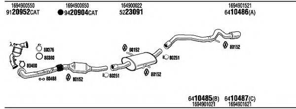 WALKER MBT18265A Система випуску ОГ