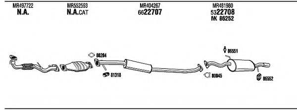 WALKER MIH16166 Система випуску ОГ