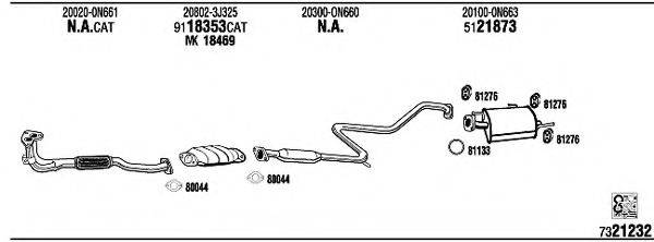 WALKER NI55008 Система випуску ОГ