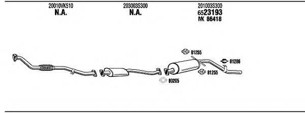 WALKER NI80715 Система випуску ОГ