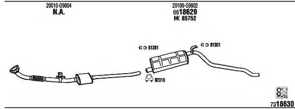 WALKER NI83004 Система випуску ОГ