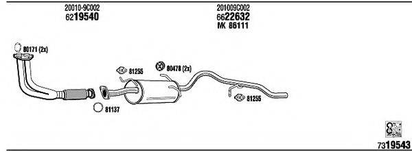 WALKER NI88002 Система випуску ОГ