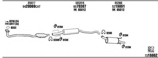 WALKER OP30083B Система випуску ОГ