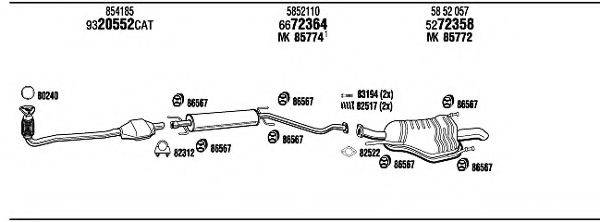 WALKER OP45336 Система випуску ОГ